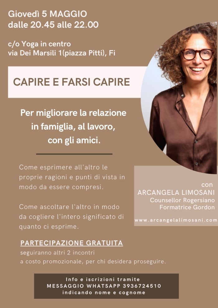 Giovedì 5 Maggio – Seminario Gratuito “Capire e farsi capire”