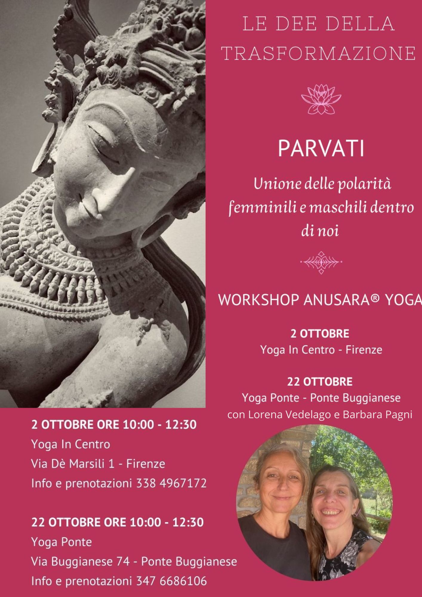 Workshop Anusara Yoga: The goddesses of transformation – Parvati Devi
