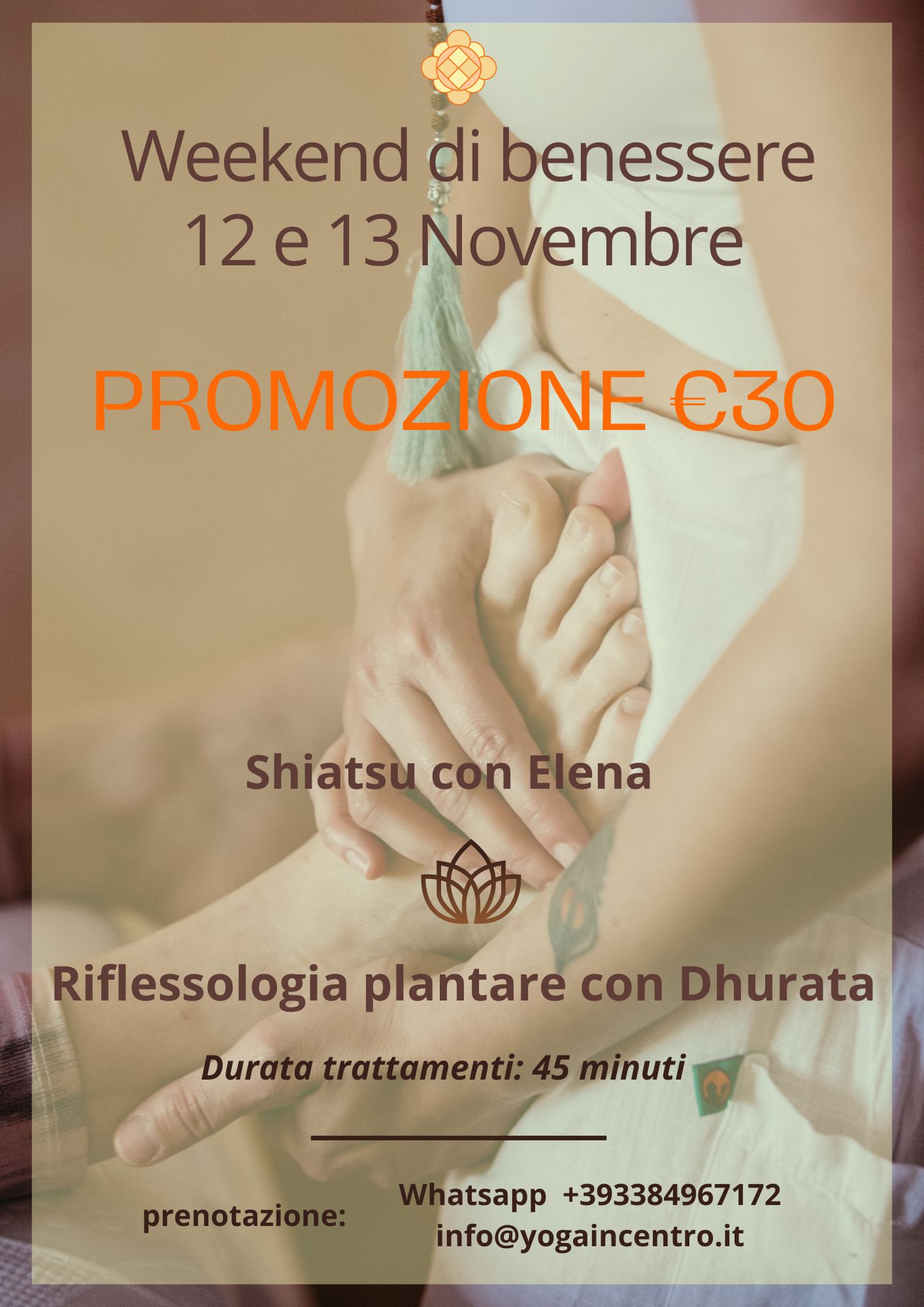 Wellness weekend: Shiatsu & Foot Reflexology