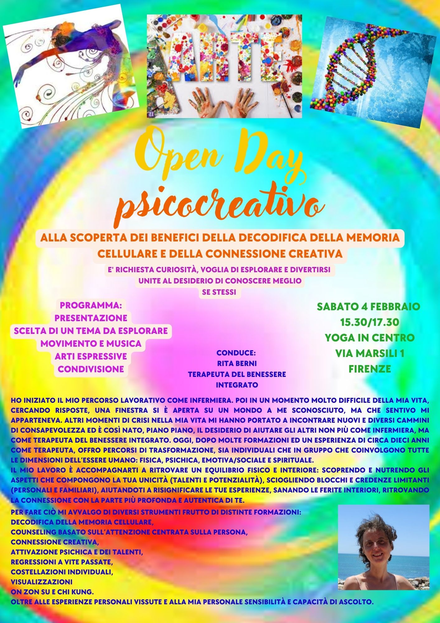 4 Febbraio: OPEN DAY Laboratorio Psico-Creativo con Rita Berni