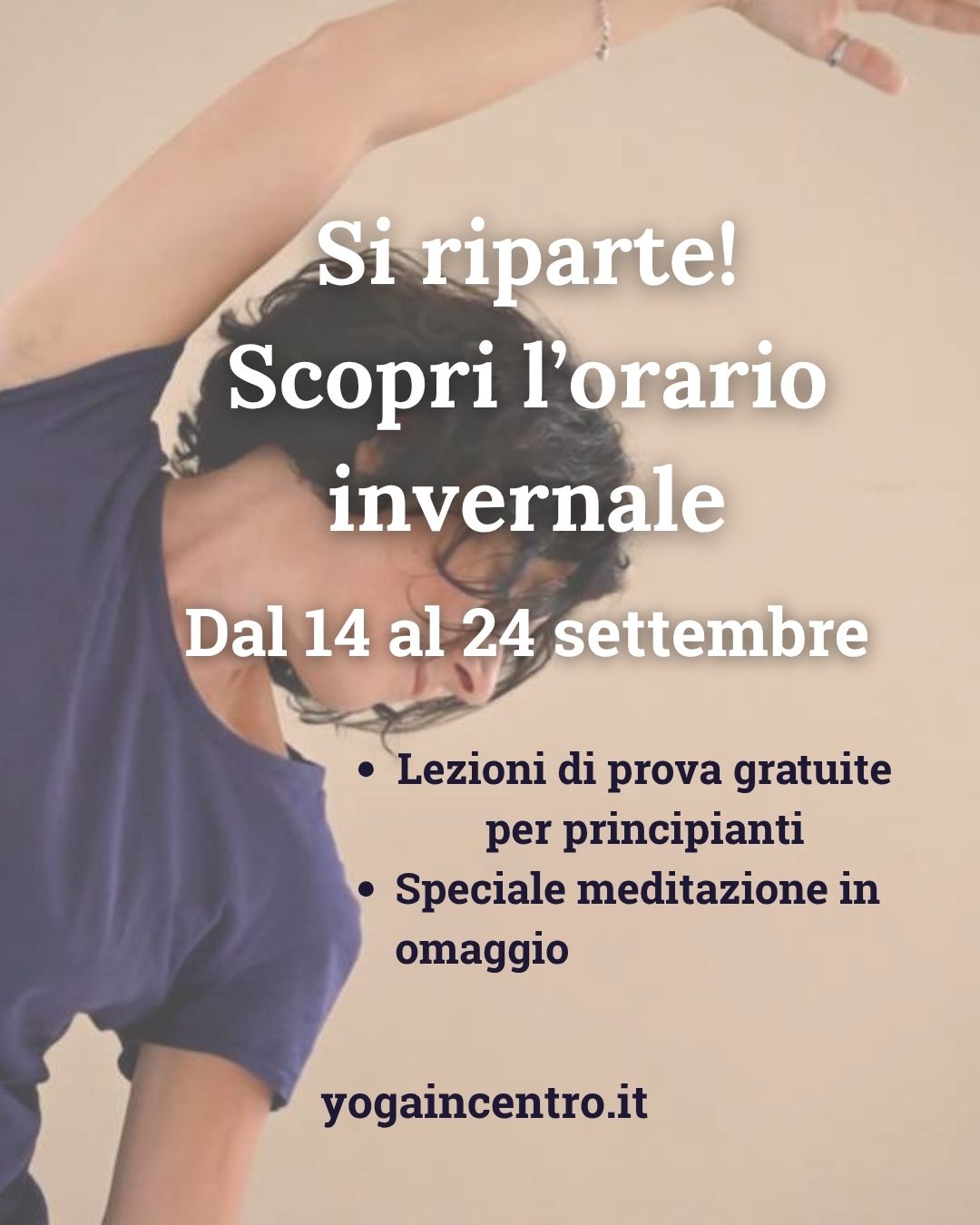 Si riparte! Con nuove lezioni e attività per principianti dal 14 al 24 settembre